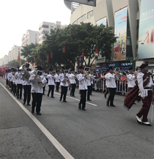 來自香港警察樂隊的35位樂手為肇慶帶來步操舞、蘇格蘭風情音樂等。
