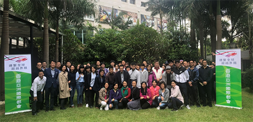參加「2018在桂港生迎新交流會」的同學與嘉賓在活動後合影
