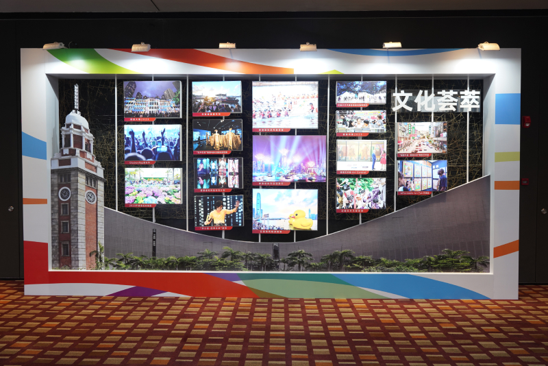 香港文化活動的剪影展板展示2023年於香港舉行的大型文化活動。