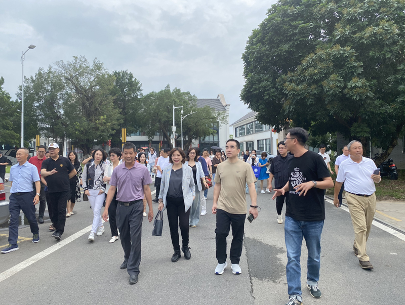 苏紫贤副主任（中）参观上洲村