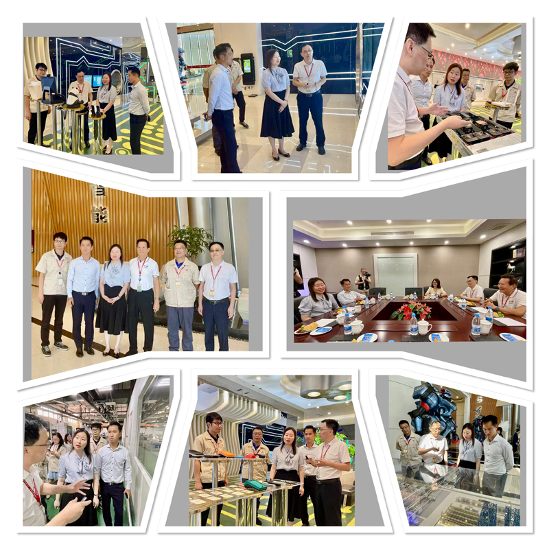 在集團董事長曾琦博士陪同下，蘇惠思一行參觀其展示廳及全自動化生產流程