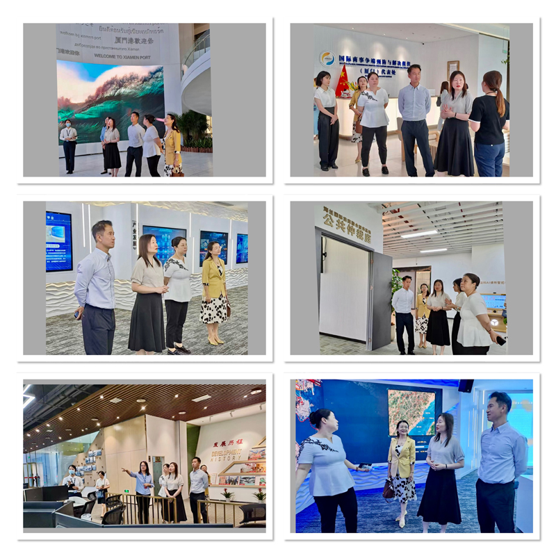 在中國(福建)自由貿易試驗區廈門片區負責人的陪同下，蘇惠思一行人參觀了自貿區內的無人港基建設施、仲裁中心及成果展示廳等 