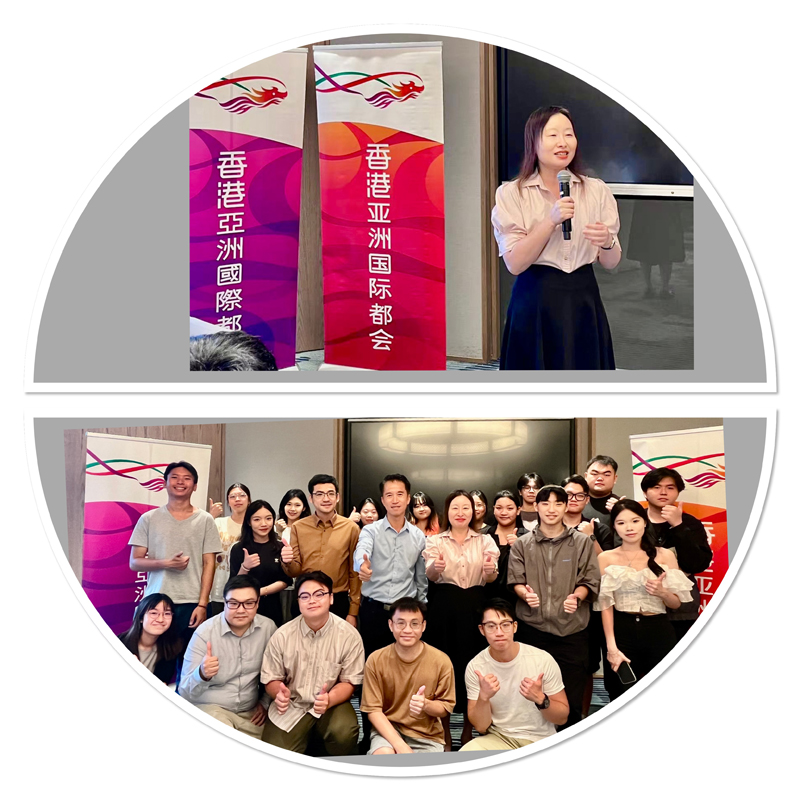 蘇惠思(第2排右3)、鄭震生(第2排左4)與在鷺港籍學生及青年們合照