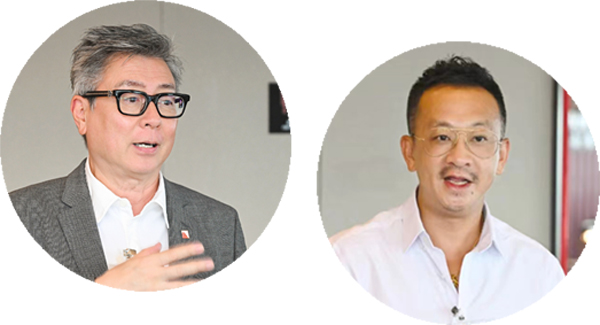 杜源申（左）及王健峰（右）分别为团员介绍不同行业在大湾区的发展情况及自己的湾区发展经验。