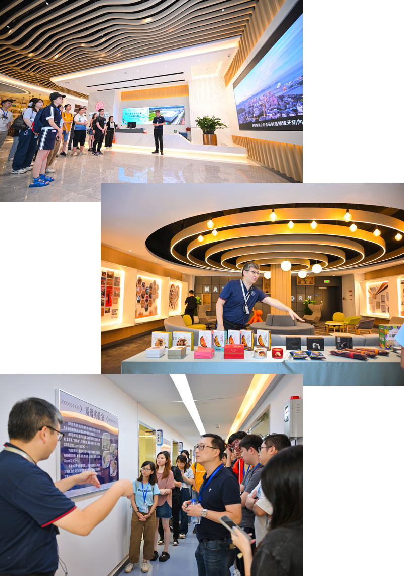 企业公共事务部高级经理王哲讲解集团在香港及内地的发展情况、新产品开发、食品安全测试等流程，并引领团员参观智能生产线