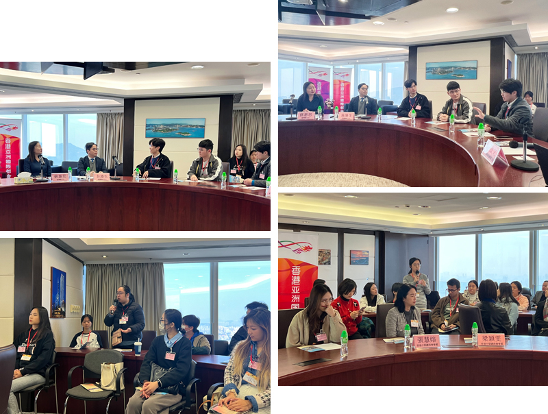 驻粤办主任苏惠思与考察团成员交流。