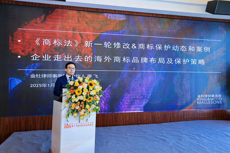 專家講者講解“《商標法》新一輪修改及商標保護動態和案例”及“企業走出去的海外商標品牌佈局及保護策略”。