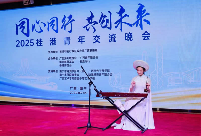 晚宴期间安排了广西少数民族民樂演奏及歌舞表演