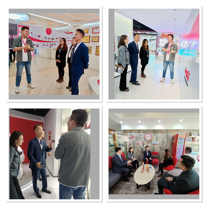 郑震生一行人参观该公司的生产流程、先进设备及环保措施