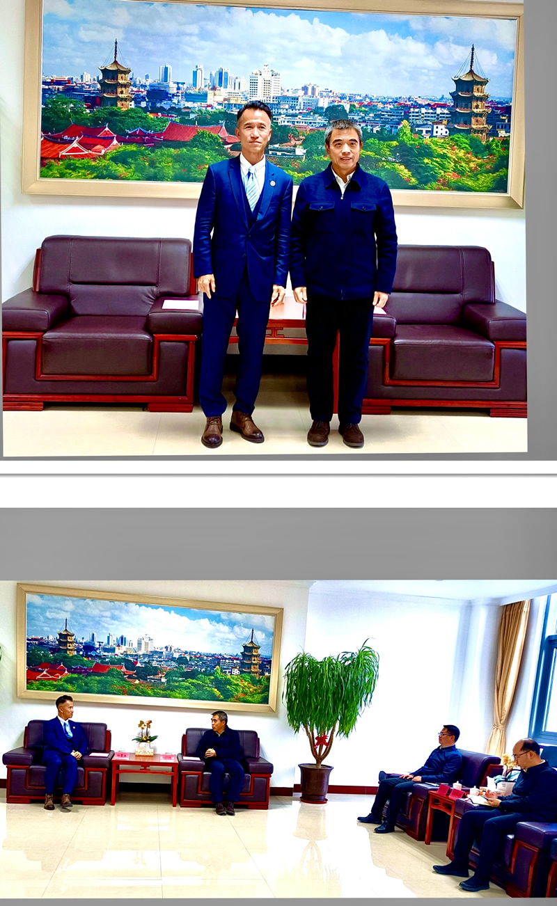 鄭震生(上圖左)與泉州市人民政府副市長姚飛(上圖右)會面交流 