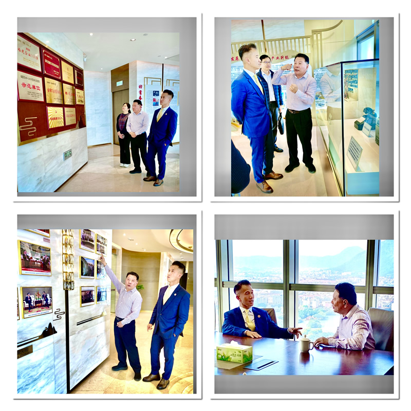 鄭震生一行人參觀集團展示廳