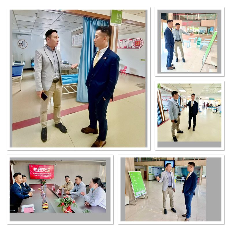 鄭震生一行人參觀該企業的其先進的醫療設備、現代化的管理模式