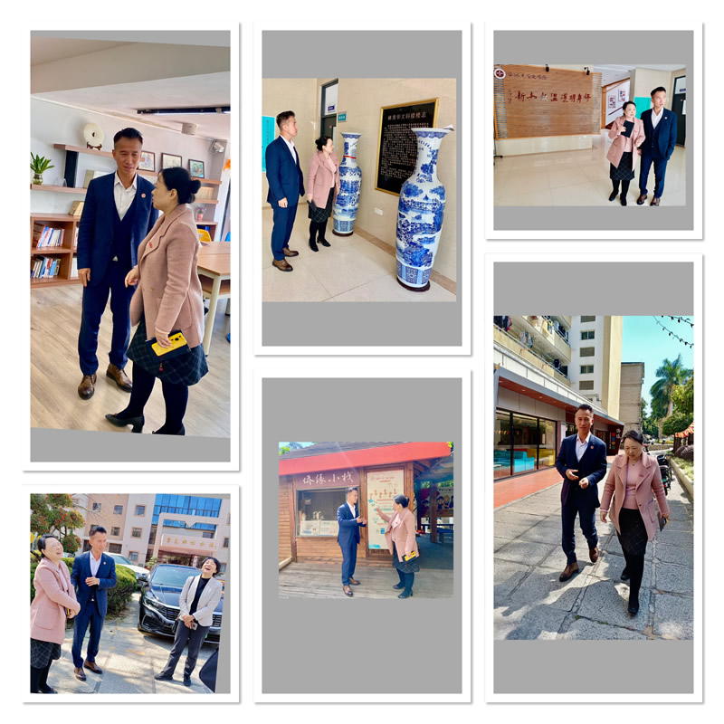 驻福建联络处主任郑震生在华侨大学港澳台事务办公室主任曾珊妮陪同下，参观了华侨大学的教学设施与培训服务中心