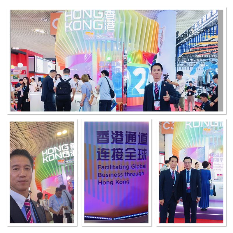 駐福建聯絡處主任鄭震生參觀投洽會香港館。 駐福建聯絡處主任鄭震生參觀投洽會香港館。