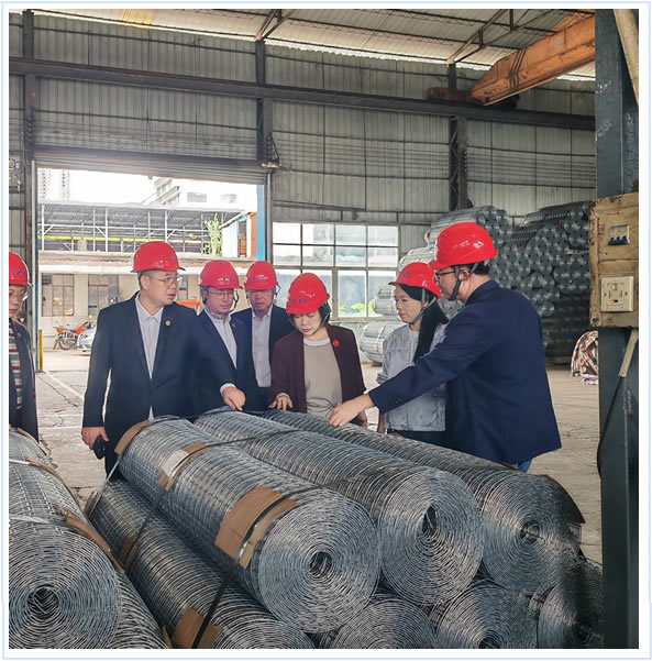 蘇紫賢副主任（右三）參觀企業